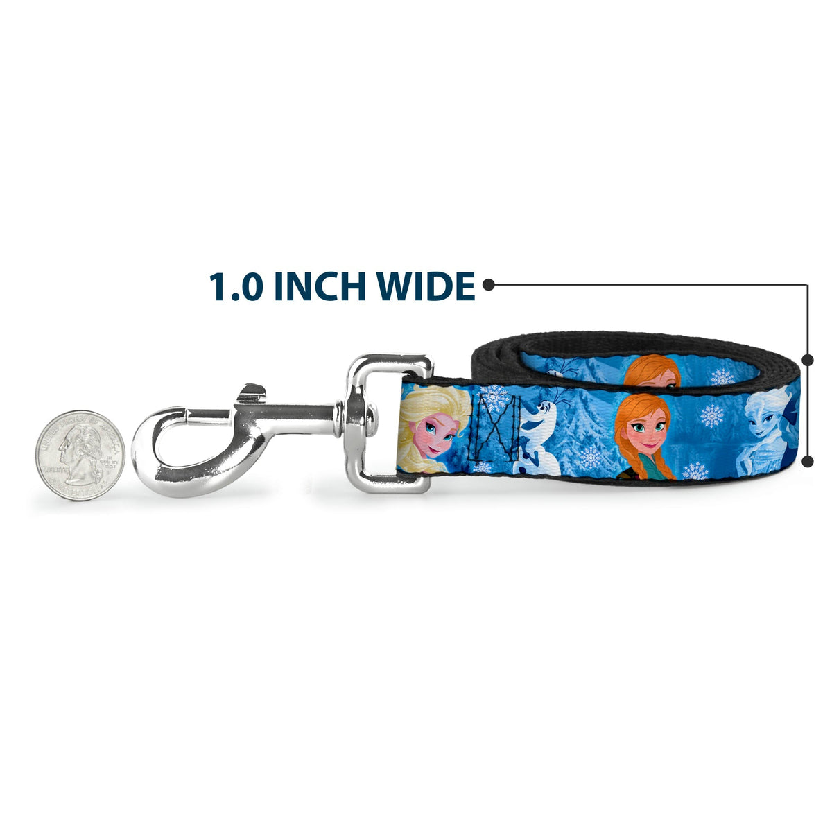 Dog Leash - Frozen Character Poses Blues 