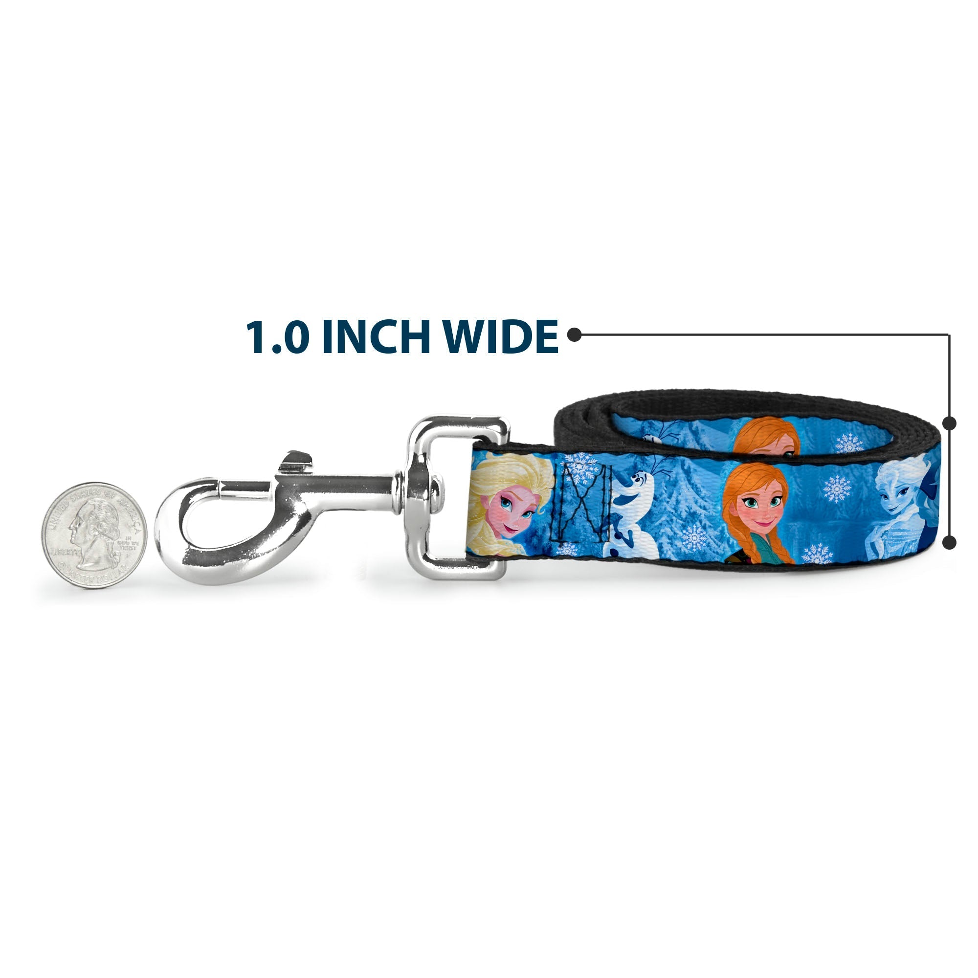 Dog Leash - Frozen Character Poses Blues 