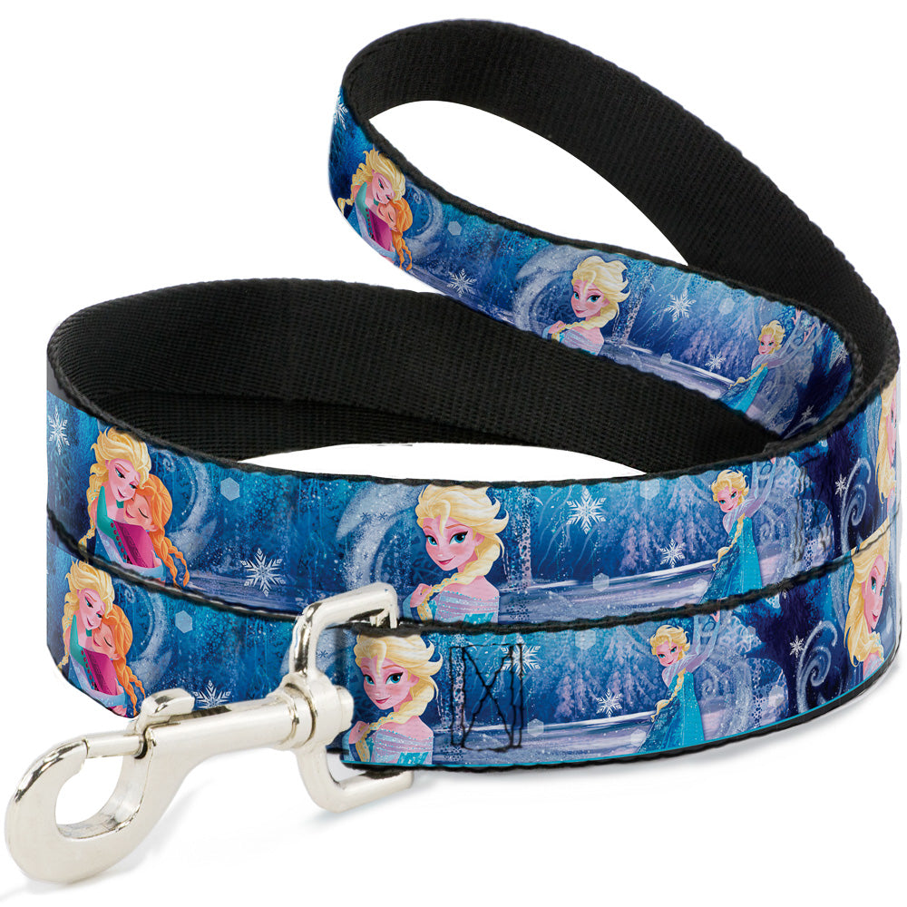 Dog Leash - Frozen Elsa the Snow Queen Poses/Snowflakes 