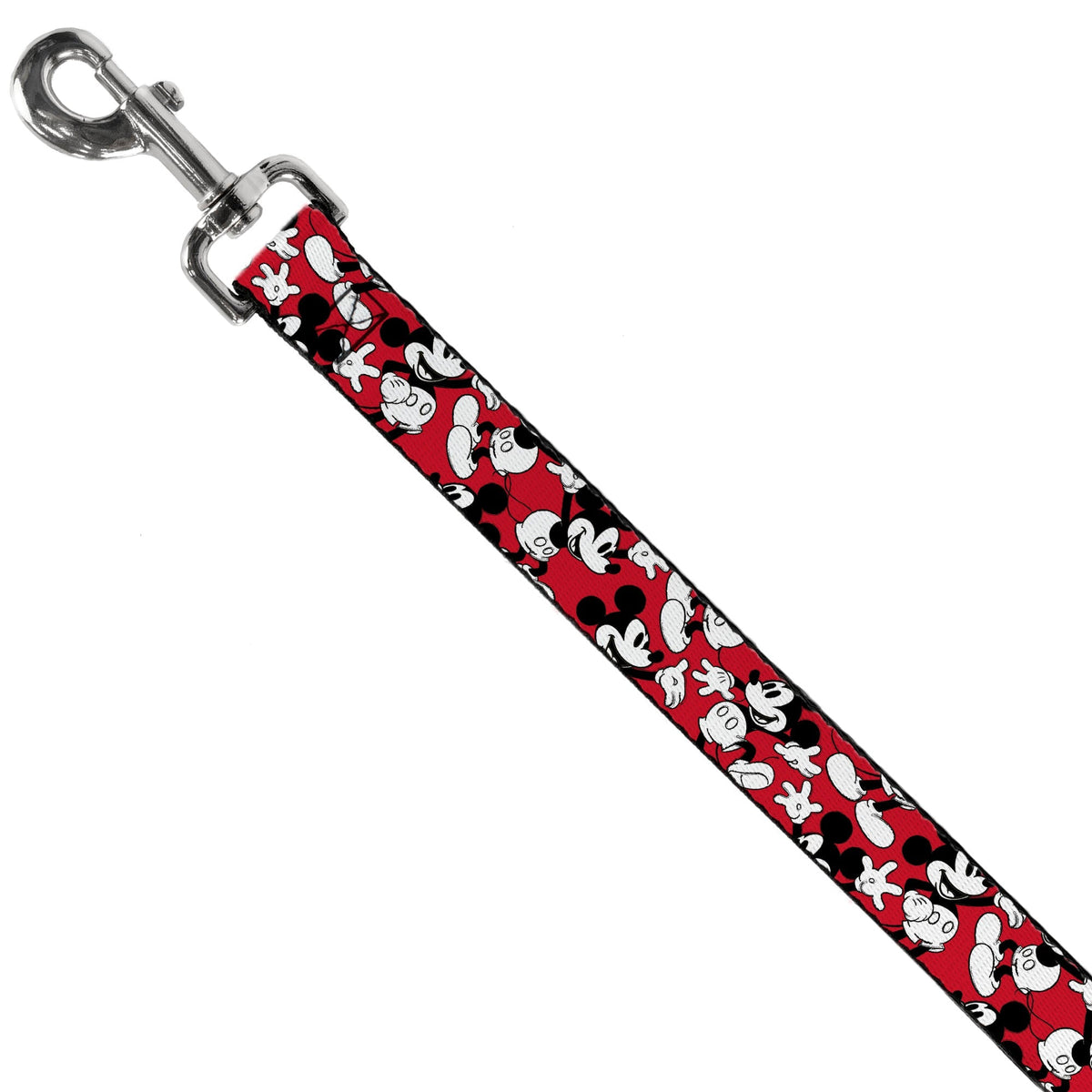 Dog Leash - Mickey Mouse Poses Scattered Red/Black/White 