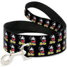 Dog Leash - Classic Mickey Mouse Pose Black