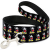 Buckle-Down Disney Classic Mickey Mouse Pose Black Dog Leash