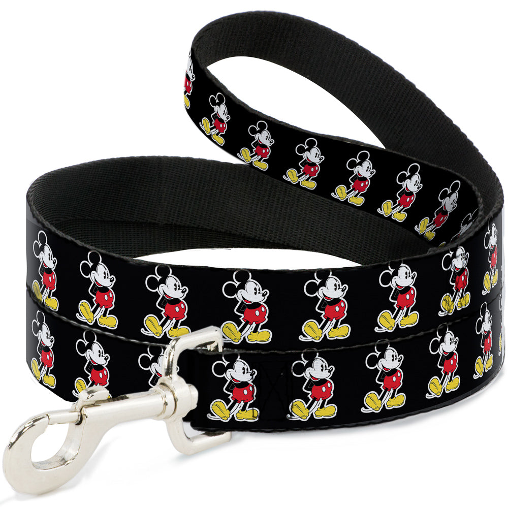 Dog Leash - Classic Mickey Mouse Pose Black 
