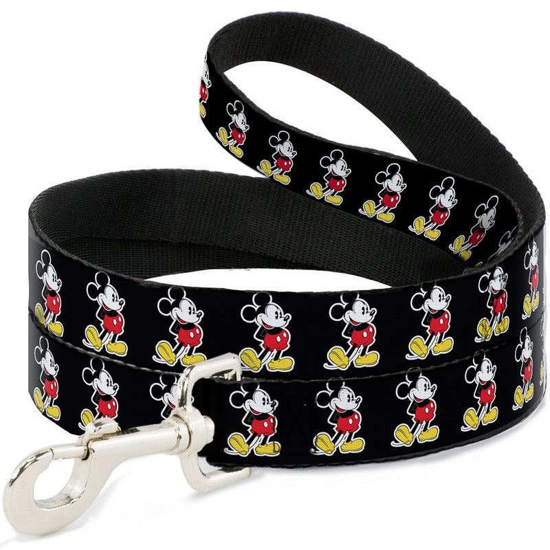 Dog Leash - Classic Mickey Mouse Pose Black 