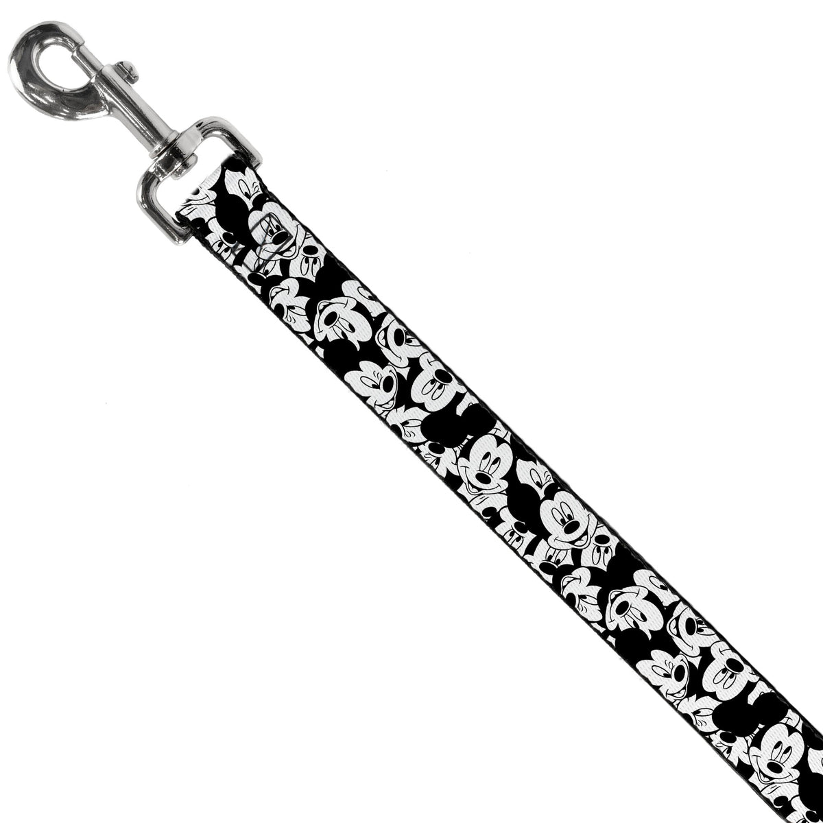 Dog Leash - Mickey Mouse Expressions Stacked White/Black 