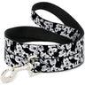 Dog Leash - Mickey Mouse Expressions Stacked White/Black