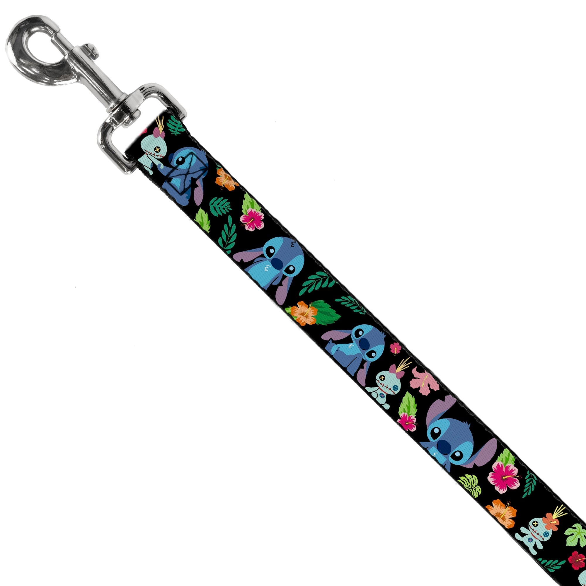 Dog Leash - Stitch & Scrump Poses/Tropical Flora 
