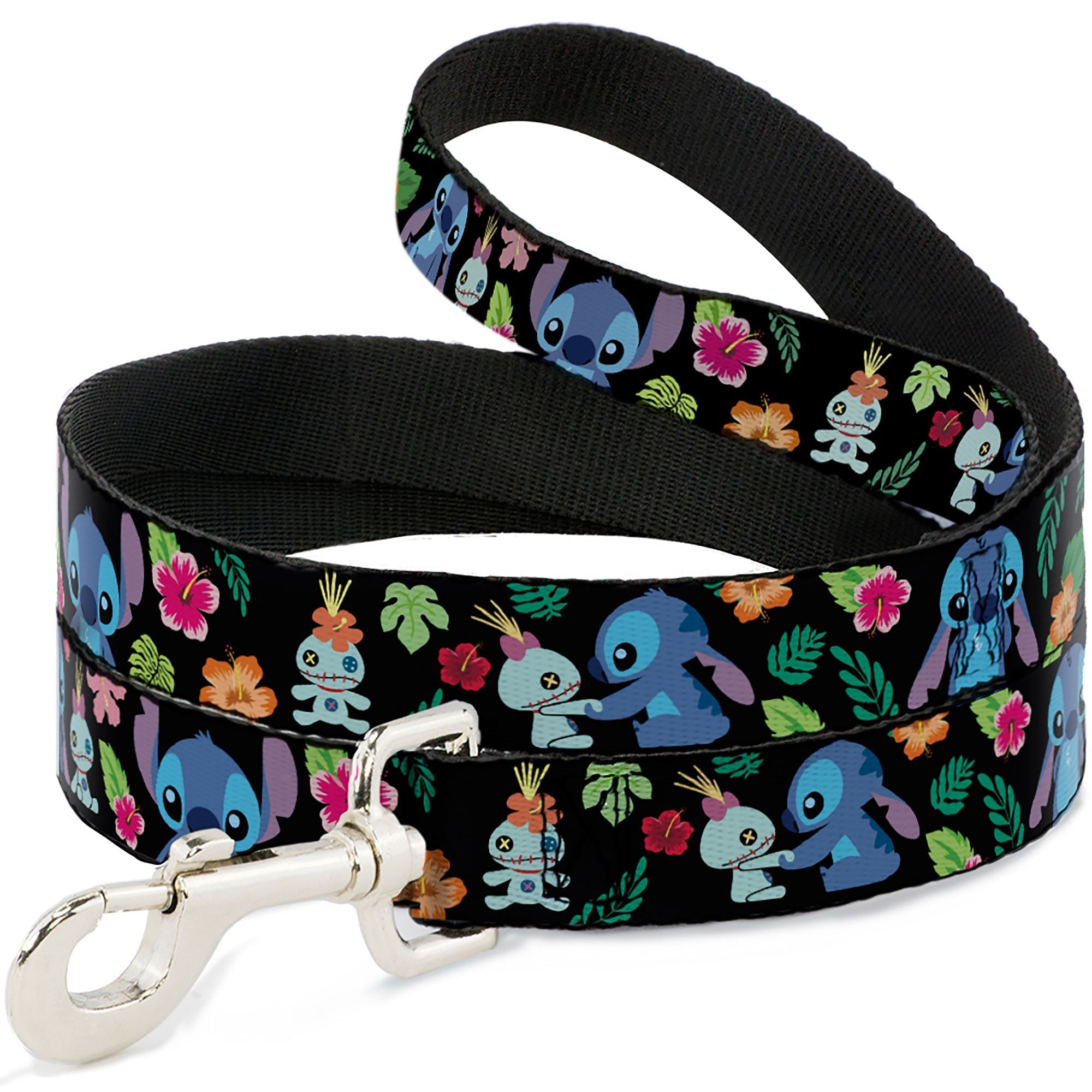 Dog Leash - Stitch & Scrump Poses/Tropical Flora 
