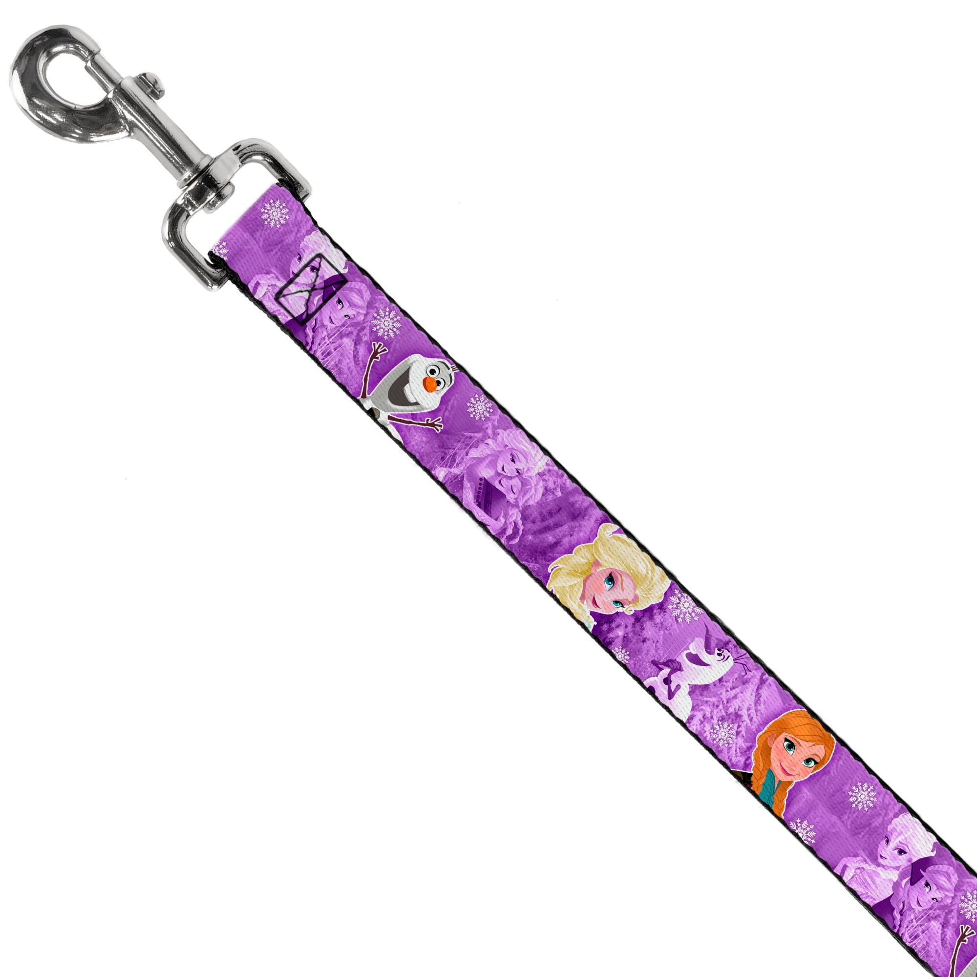 Dog Leash - Frozen Anna/Elsa/Olaf Poses/Scenes Purples