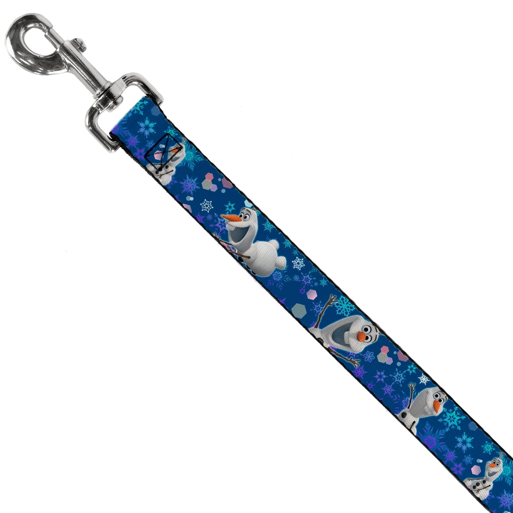 Dog Leash - Frozen Olaf Poses/Snowflakes Blues 