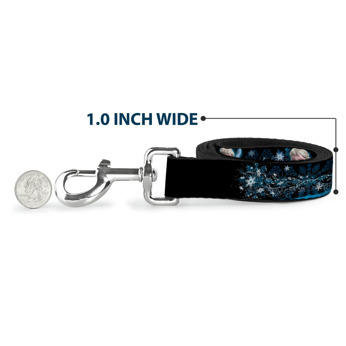 Dog Leash - Elsa the Snow Queen Poses PERFECT AND POWERFUL Blues/White 
