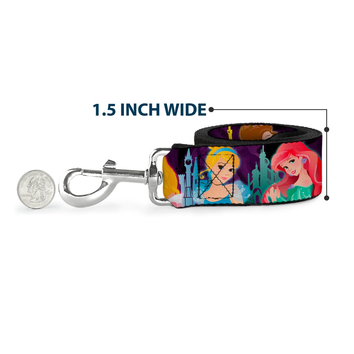 Dog Leash - Elsa the Snow Queen Poses PERFECT AND POWERFUL Blues/White 
