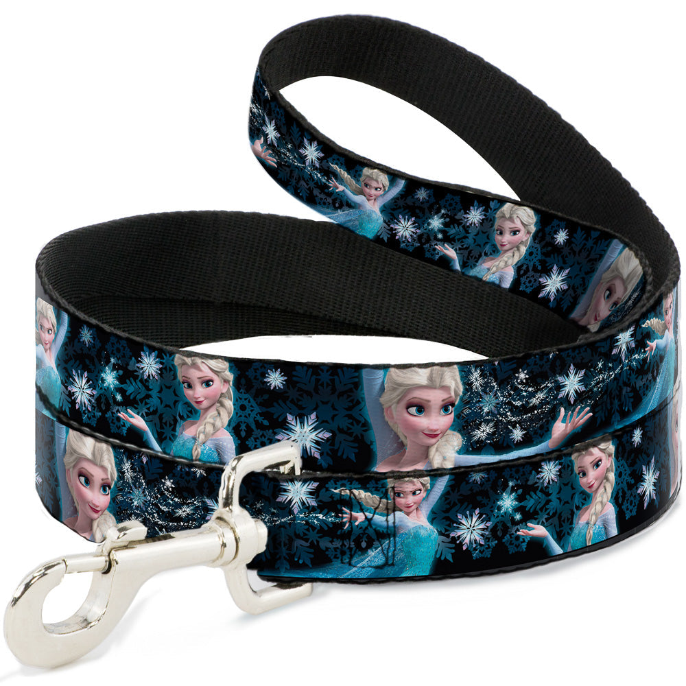 Dog Leash - Elsa the Snow Queen Poses PERFECT AND POWERFUL Blues/White 