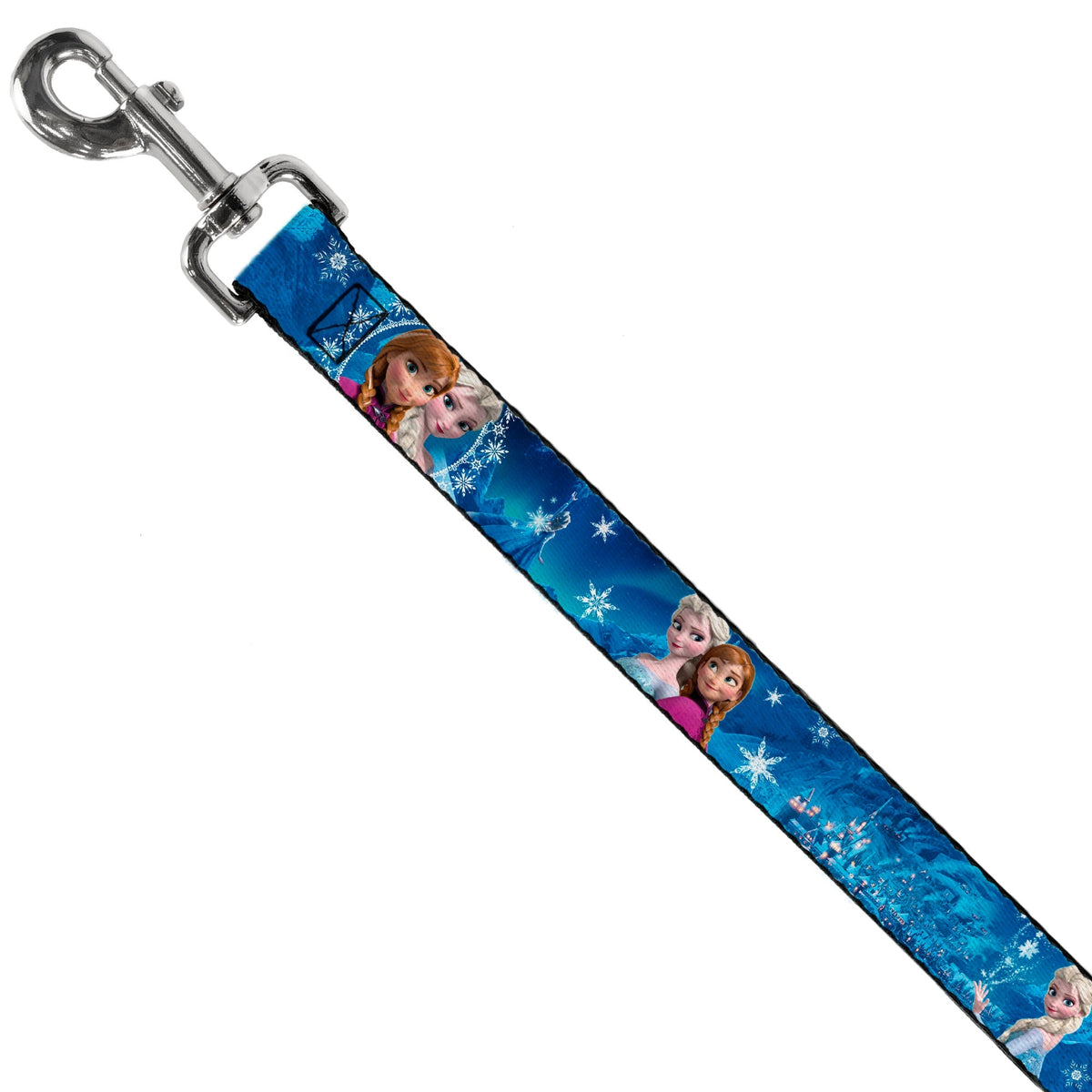Dog Leash - Anna & Elsa Poses/Castle & Mountains Blues 
