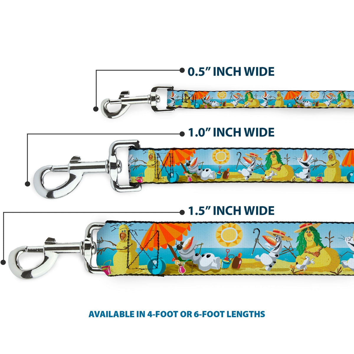 Dog Leash - Olaf Summertime Beach Scenes 