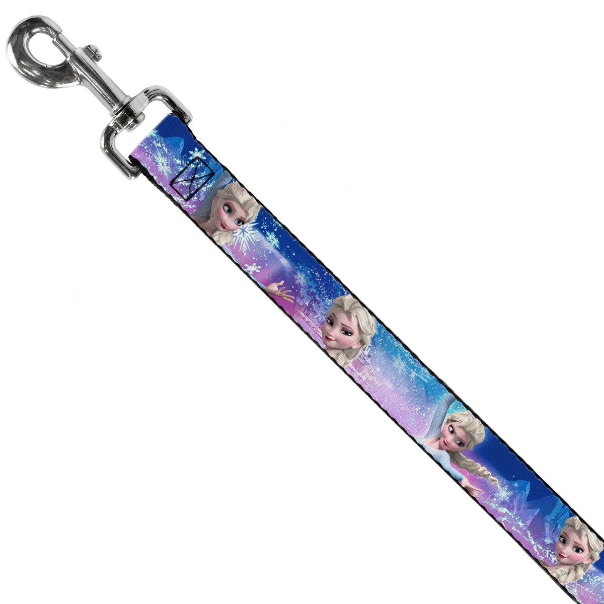 Dog Leash - Elsa the Snow Queen Poses/Castle & Snowy Mountains Blue-Pink Fade 