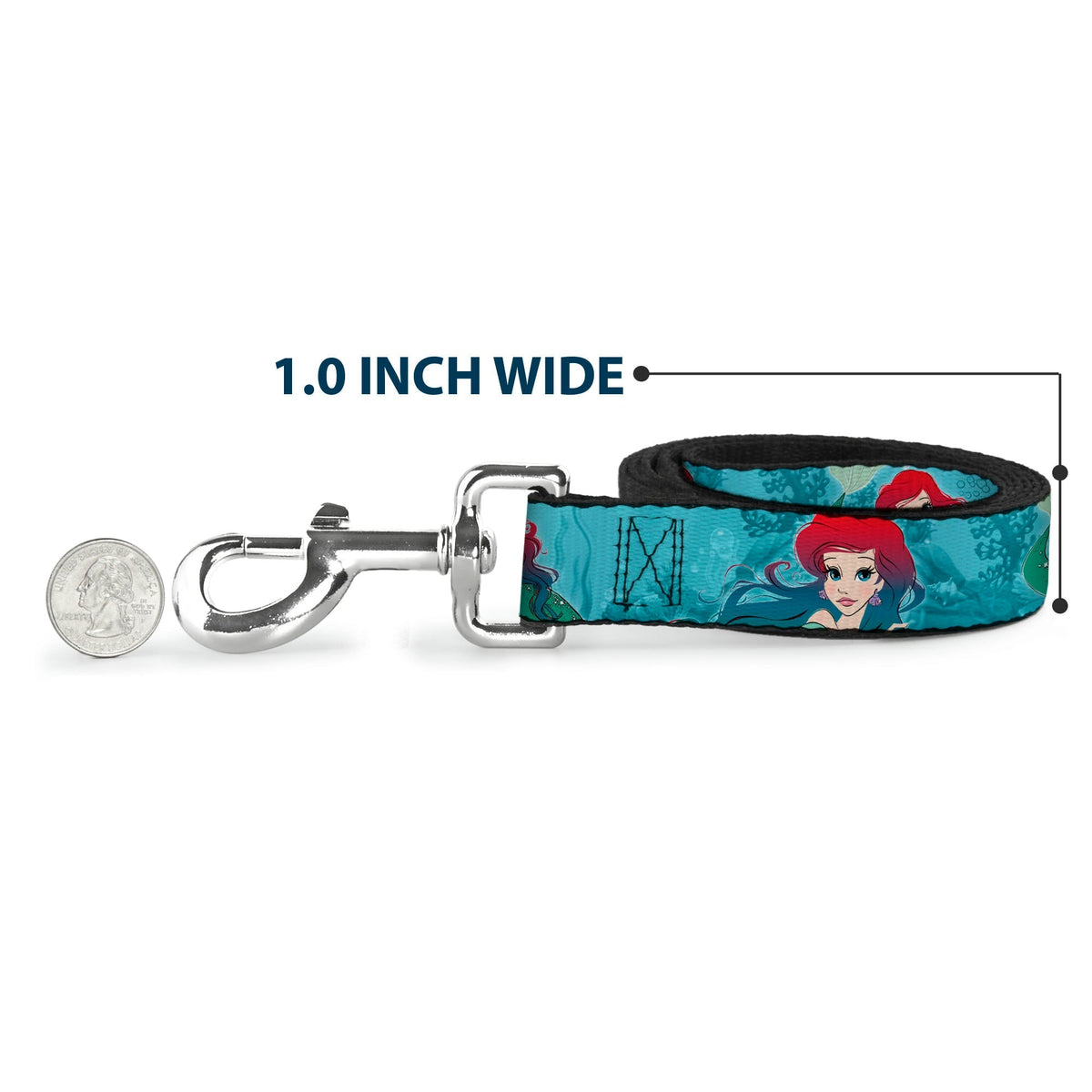 Dog Leash - Ariel Poses Coral & Castle Blues/Reds 