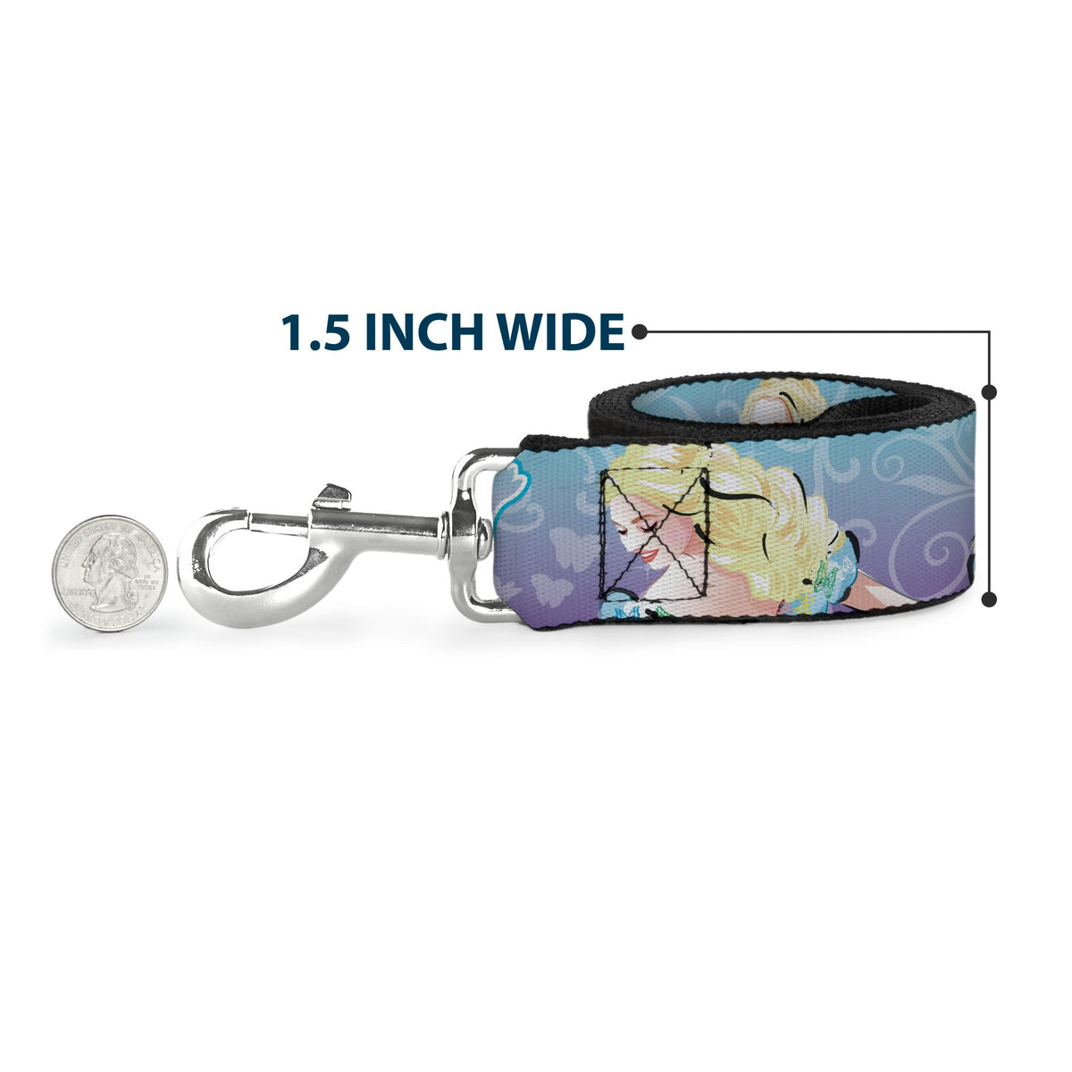 Dog Leash - Ariel Poses Coral & Castle Blues/Reds 