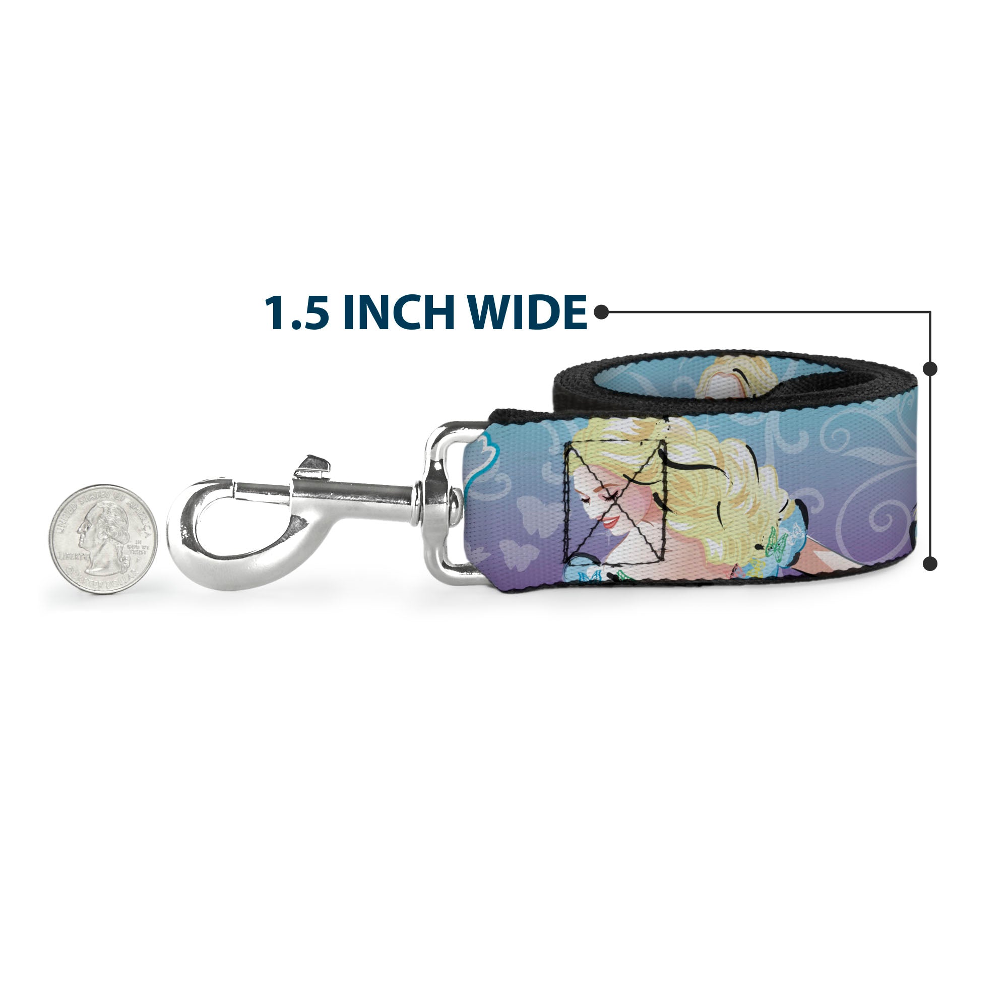 Dog Leash - Ariel Poses Coral & Castle Blues/Reds 