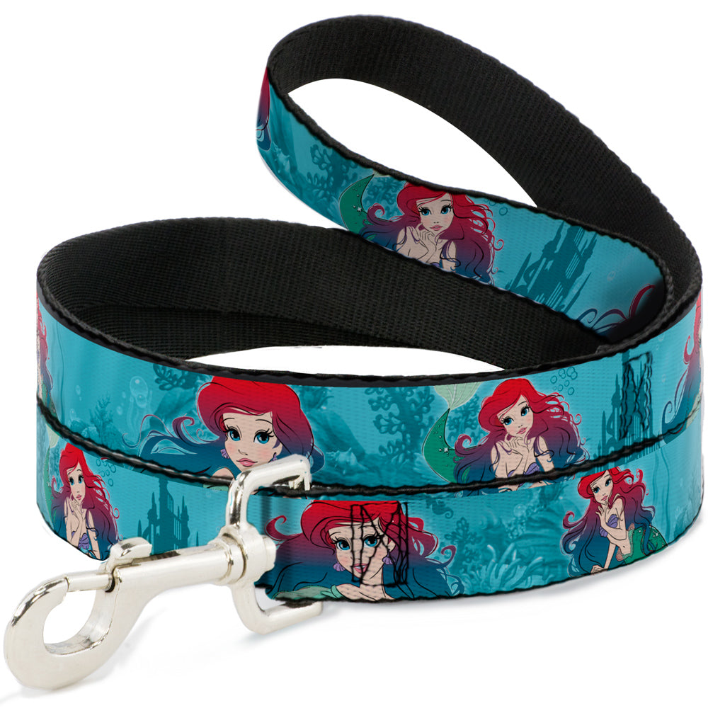 Dog Leash - Ariel Poses Coral & Castle Blues/Reds 