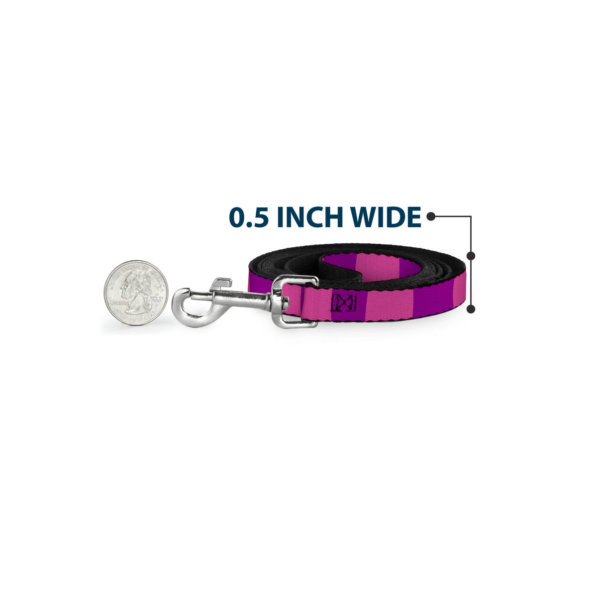 Dog Leash - Cheshire Cat Stripe Pink/Purple 