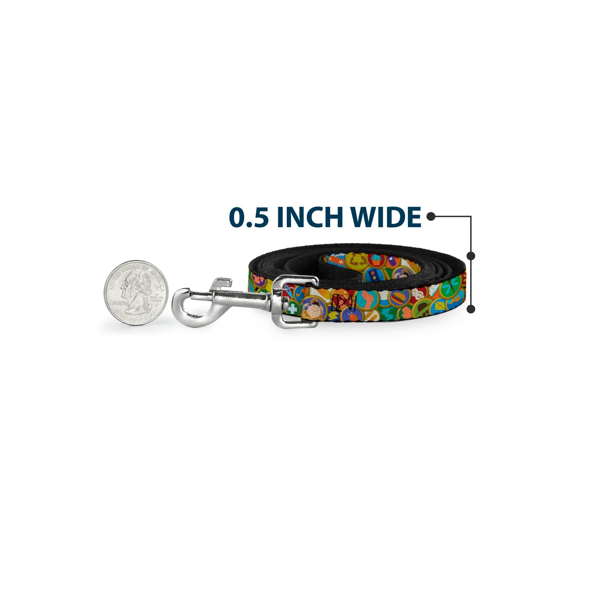 Dog Leash - Stacked Wilderness Explorers Badges