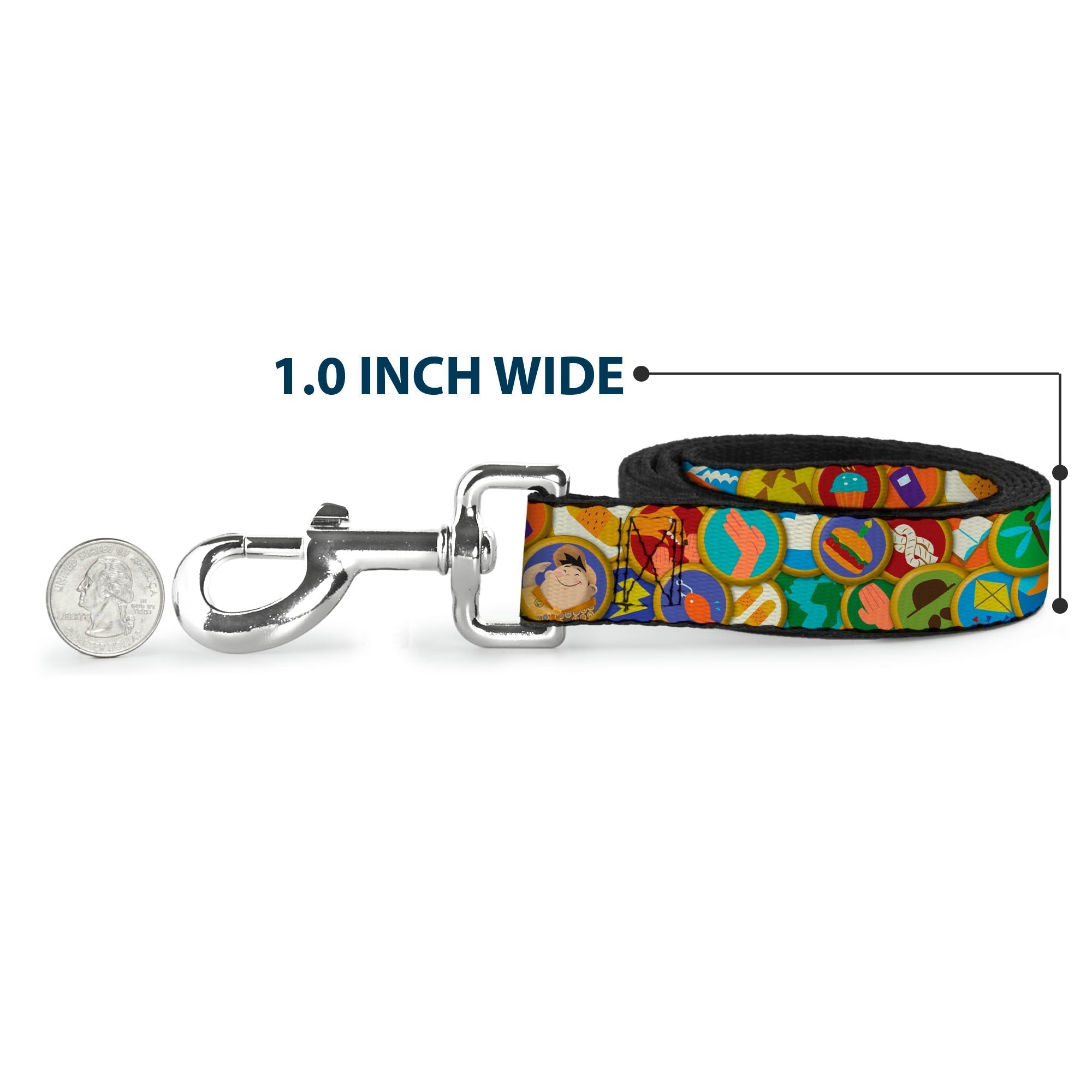 Dog Leash - Stacked Wilderness Explorers Badges