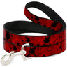 Dog Leash - SNOW WHITE Poses/Apple Halftone Reds/Black
