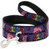 Dog Leash - BING BONG Poses/Candy Purples/Multi Color