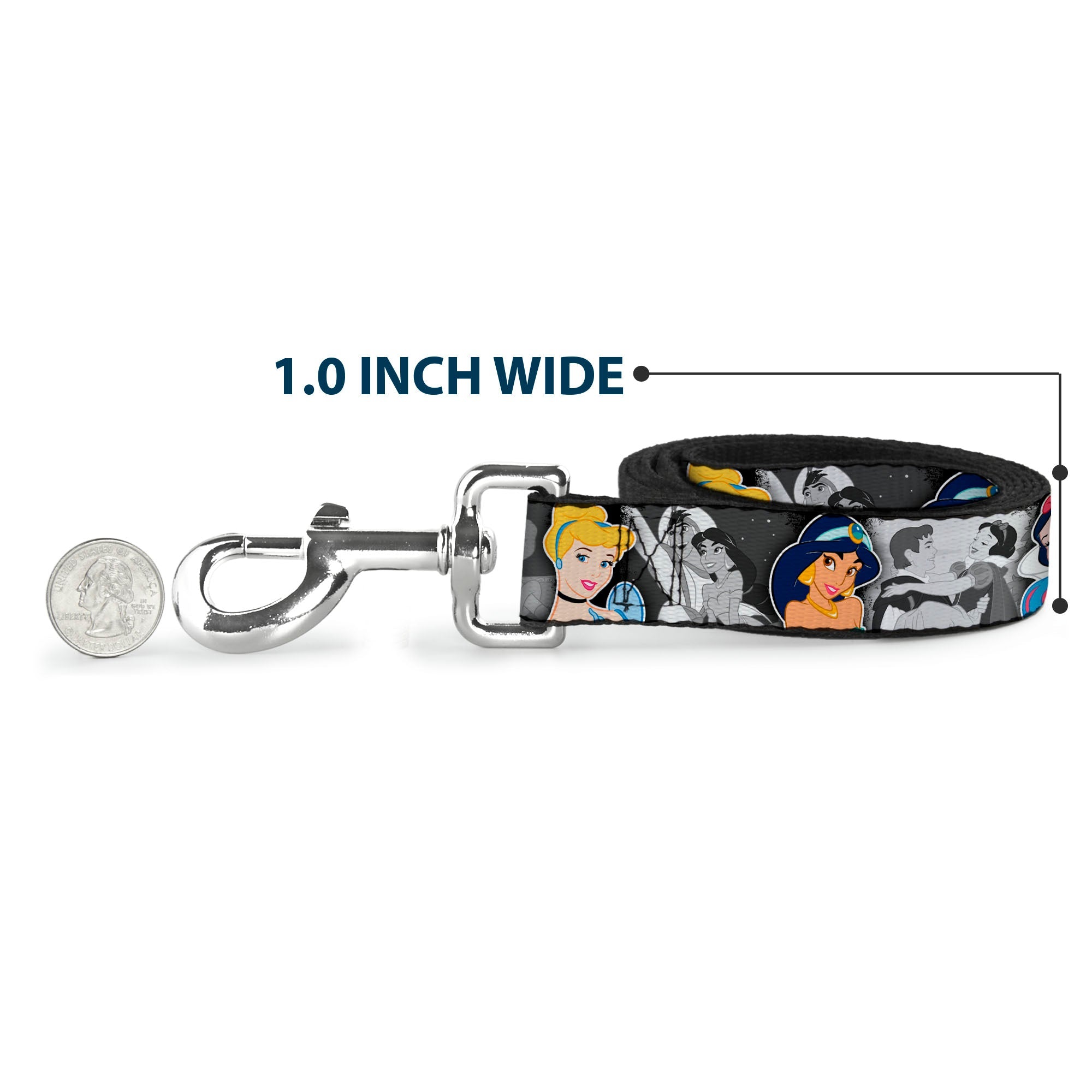 Dog Leash - Princess Pose/Princess & Prince Scene Grays/Multi Color