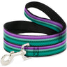 Dog Leash - Little Mermaid Stripe/Shell Purple/Green/Gold