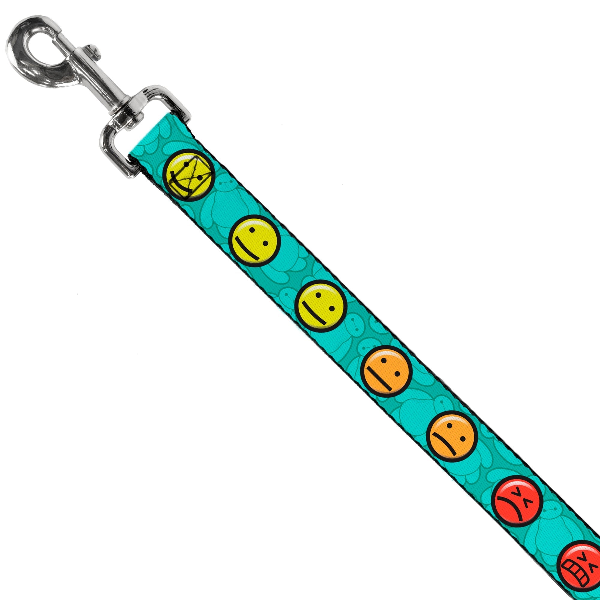Dog Leash - Baymax/Mood Expressions/Baymax Scattered Turquoise 