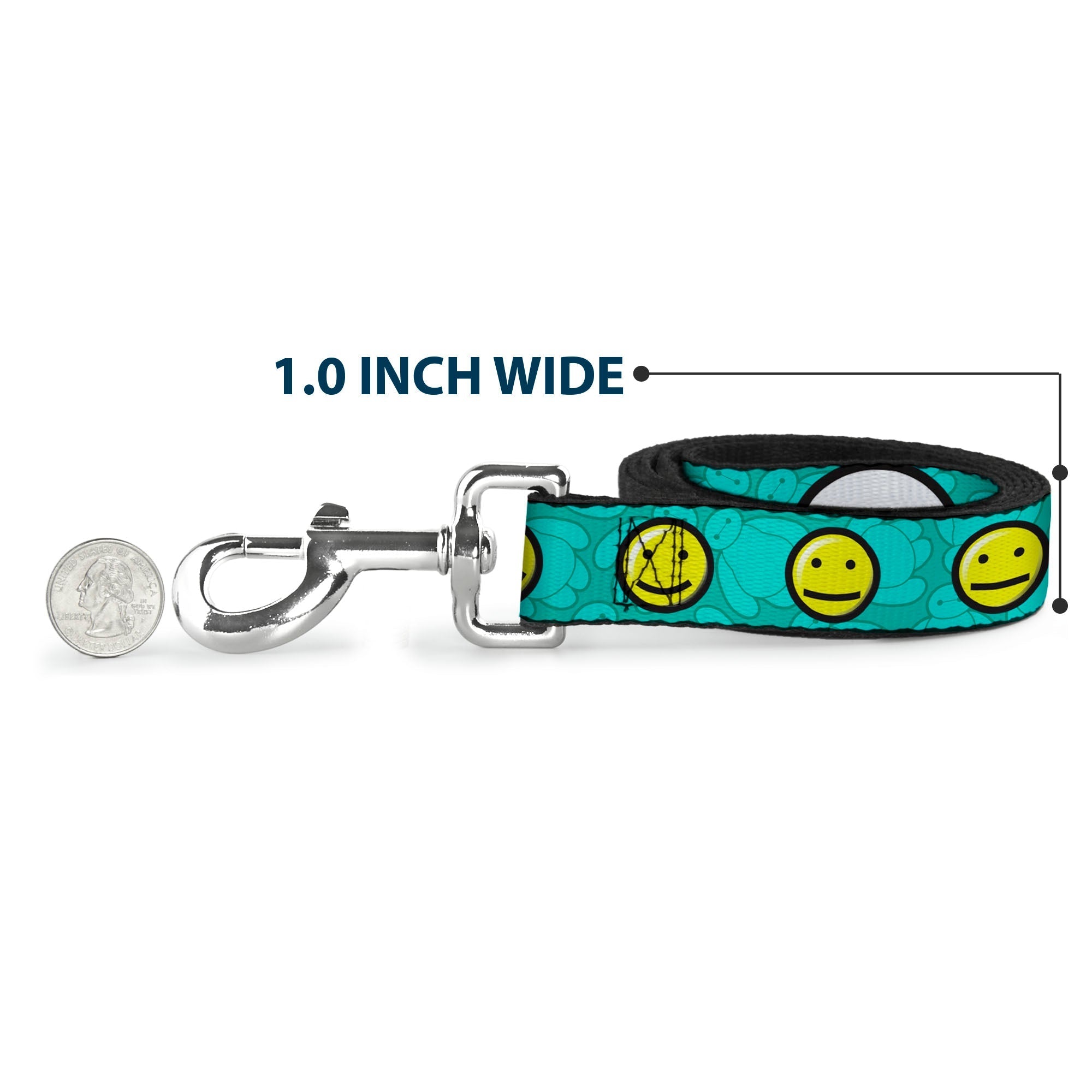 Dog Leash - Baymax/Mood Expressions/Baymax Scattered Turquoise 