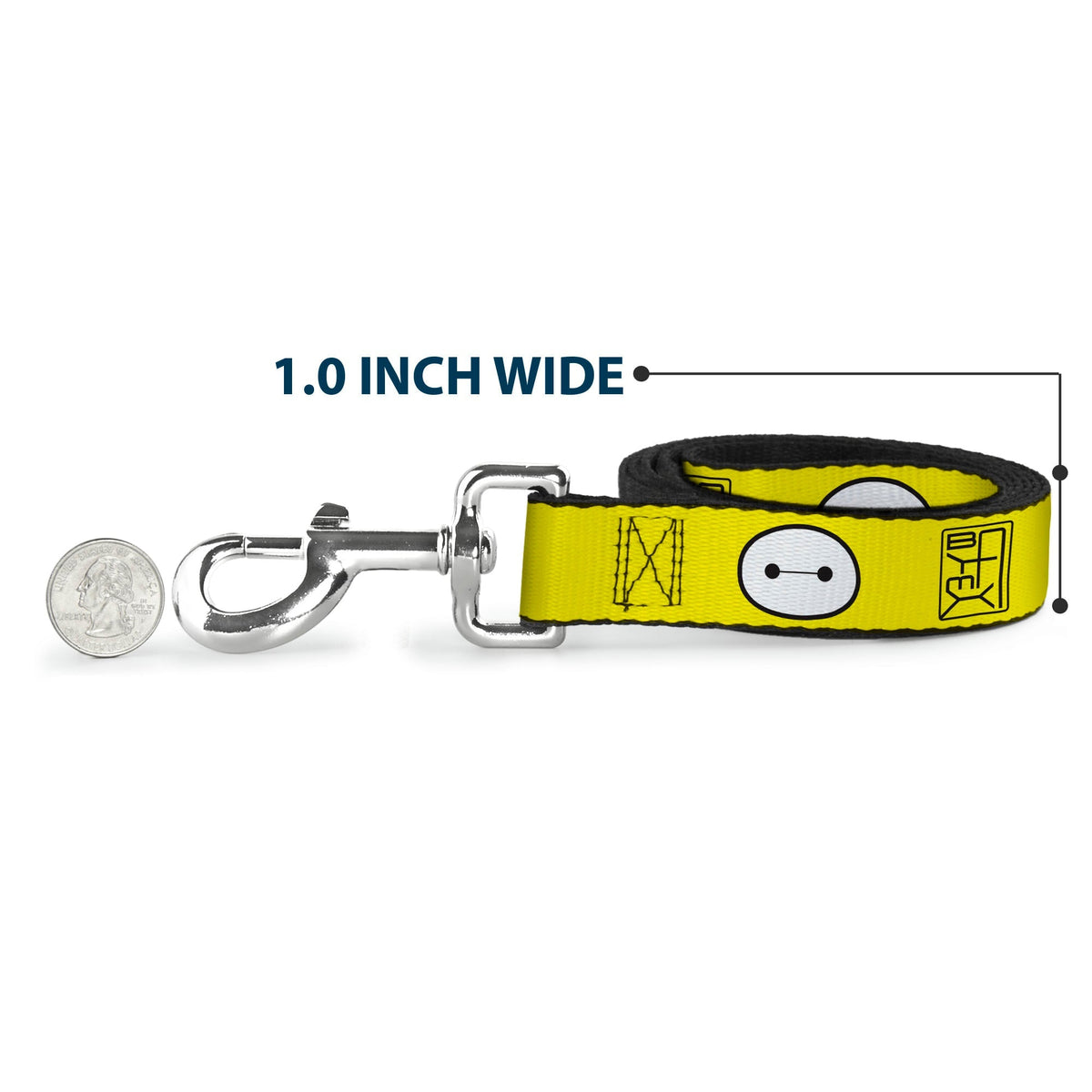 Dog Leash - BAYMAX Hanko/Face Yellow/Black/White 