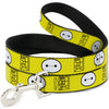 Buckle-Down Disney Baymax Hanko & Face Yellow/Black/White Dog Leash