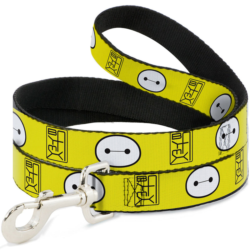 Dog Leash - BAYMAX Hanko/Face Yellow/Black/White 