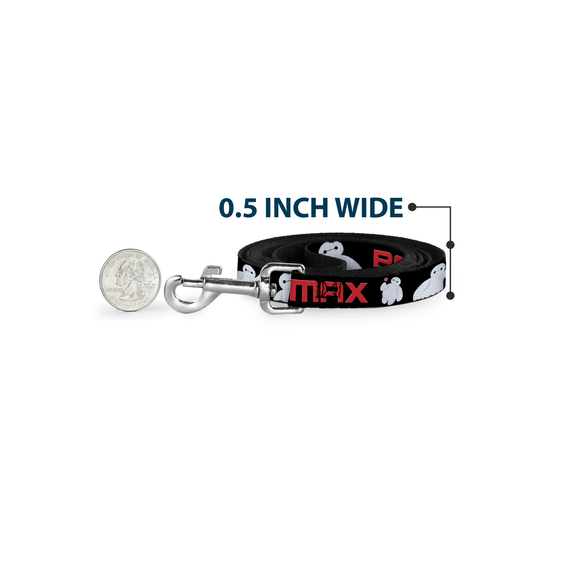 Dog Leash - BAYMAX Poses Black/White/Red 
