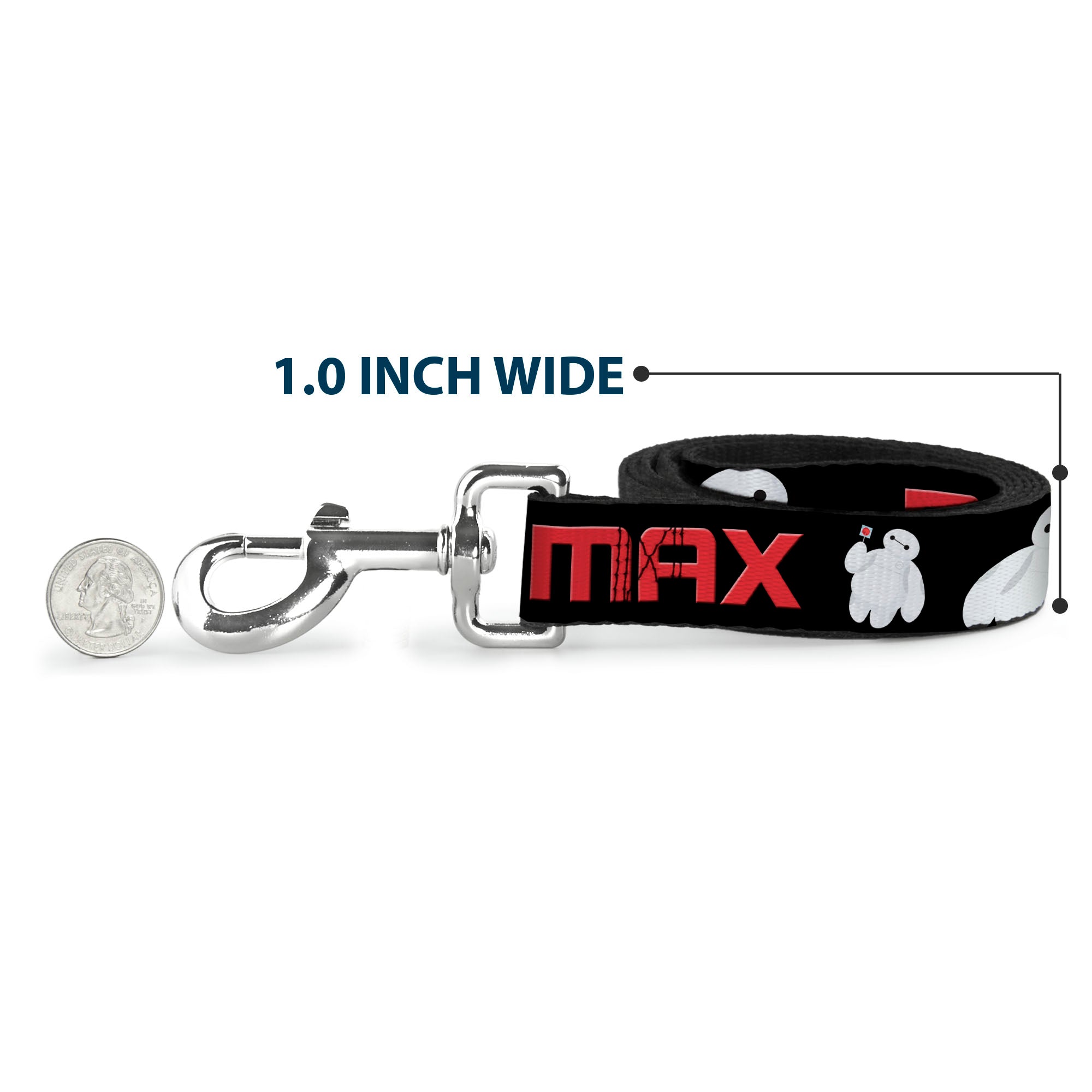 Dog Leash - BAYMAX Poses Black/White/Red 
