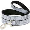 Dog Leash - Tinker Bell Poses/Stars Outline White/Black