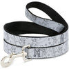 Dog Leash - Tinker Bell Poses/Stars Outline White/Black