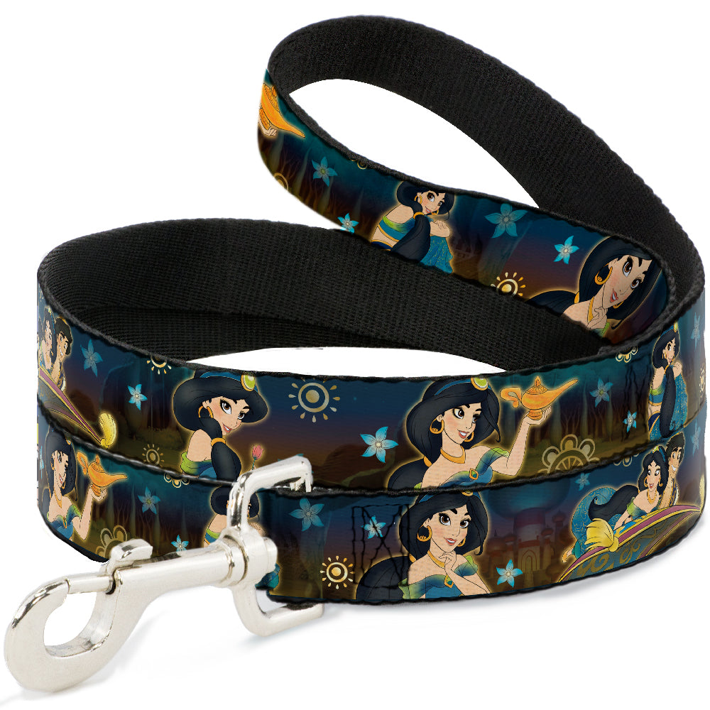 Dog Leash - Jasmine & Aladdin Carpet Ride/Jasmine Poses/Flowers 