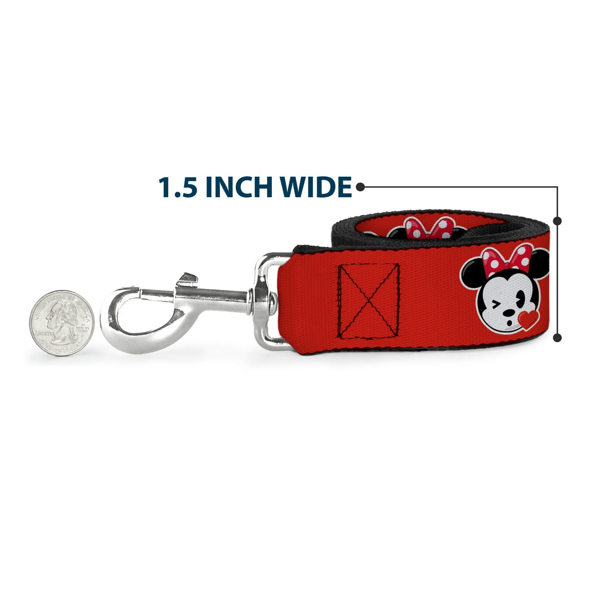 Dog Leash - Alice in Wonderland Poses/Clock/Bottle Diamond/Stripe Black/White/Blues 