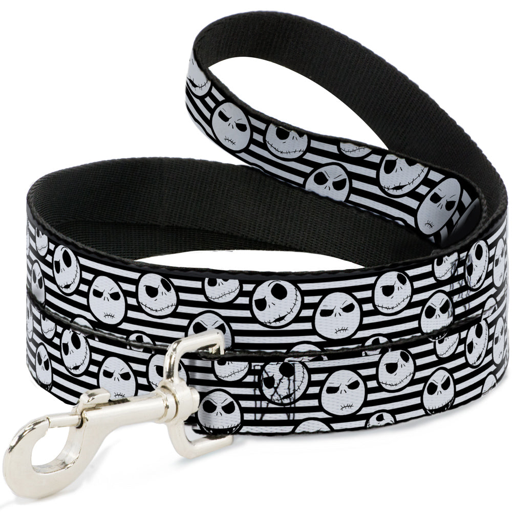 Dog Leash - Jack Expressions/Stripe White/Black 