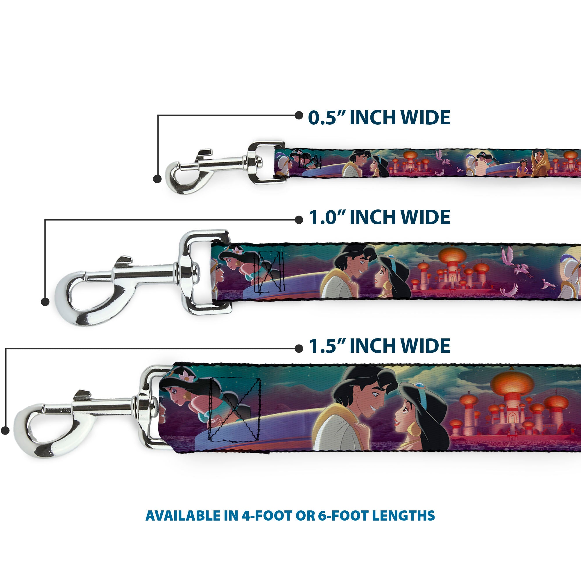 Dog Leash - Aladdin & Jasmine Scenes/Castle/Birds
