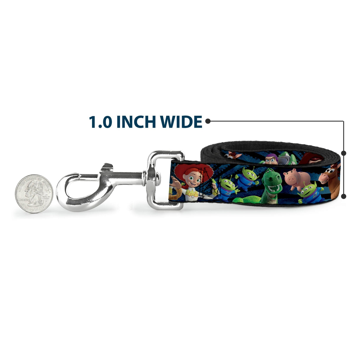 Dog Leash - Toy Story Characters Running2 Denim Rays 