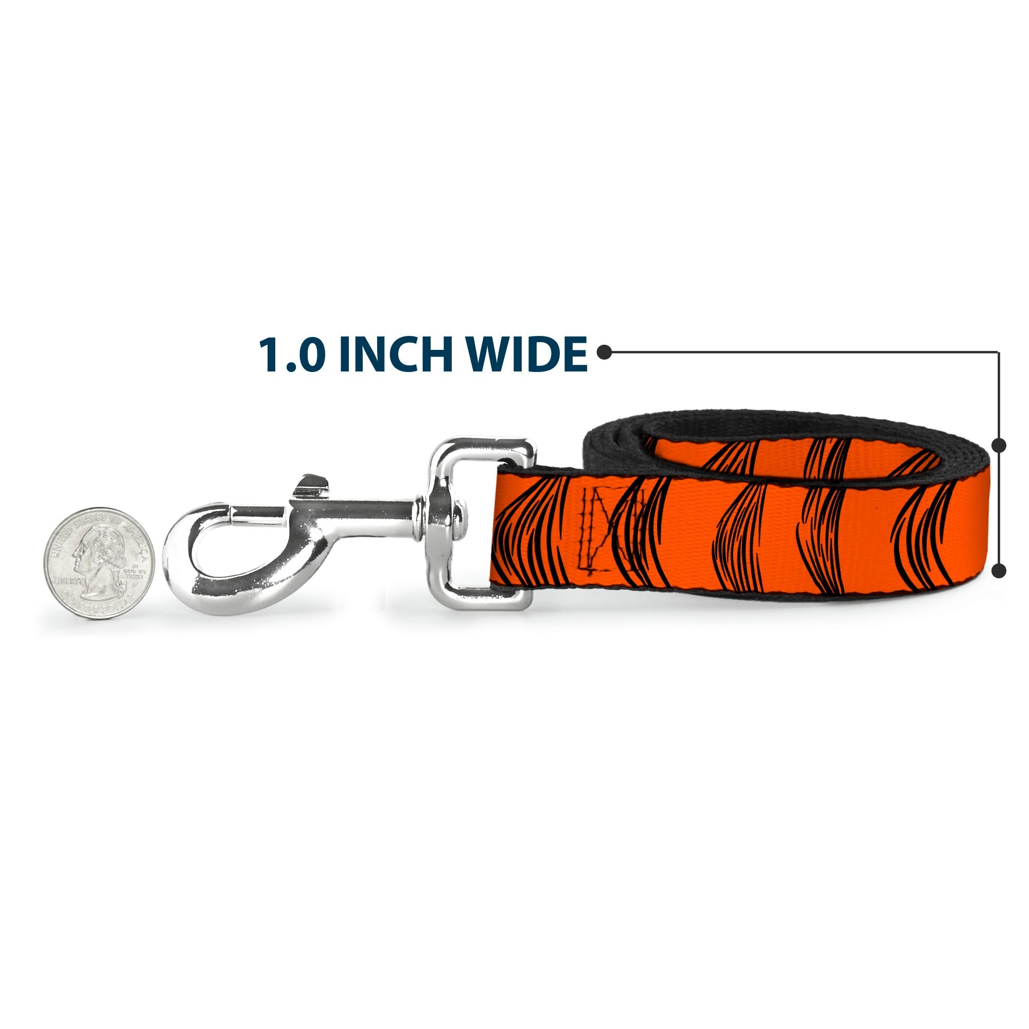 Dog Leash - Tigger Stripes Orange/Black