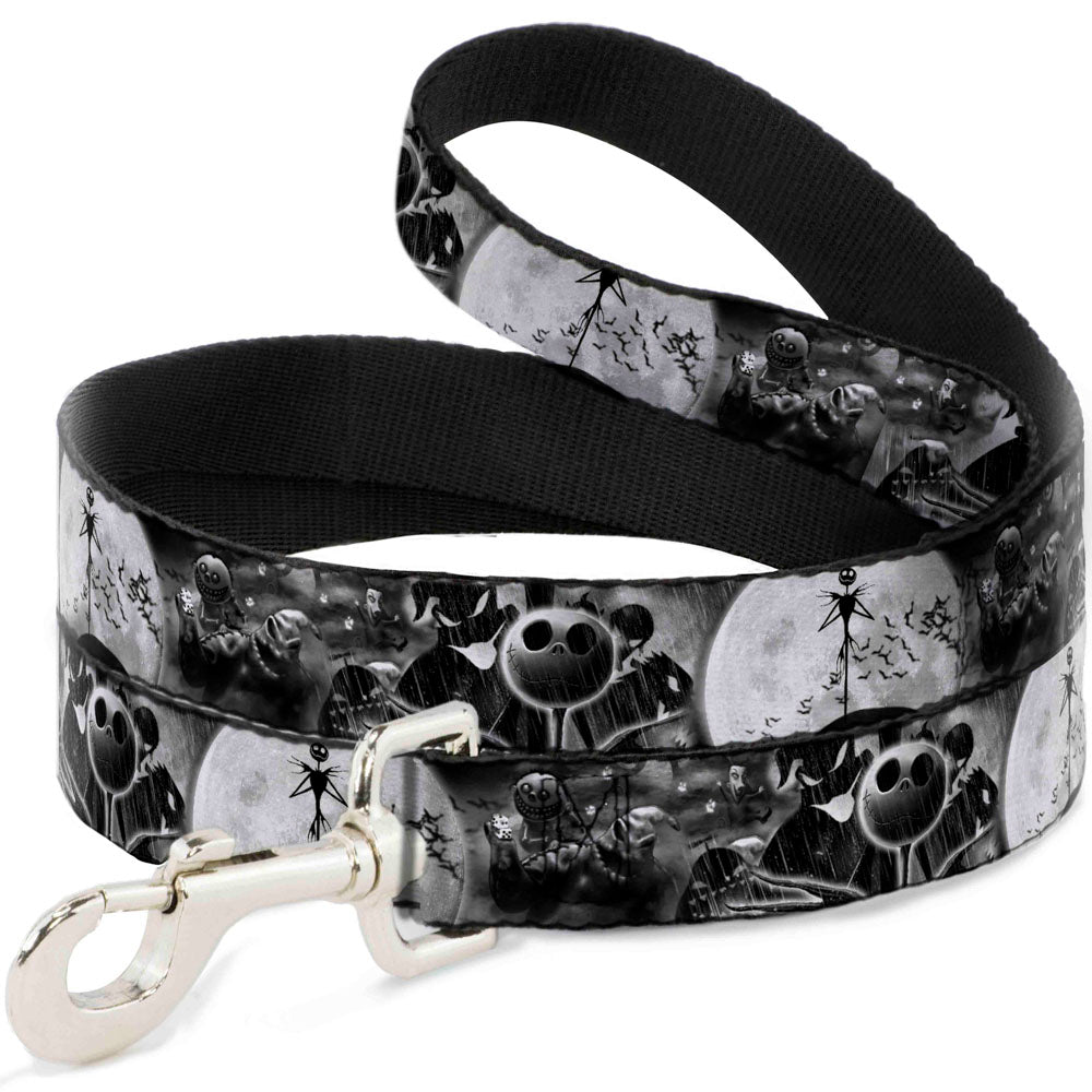 Dog Leash - Jack & Oogie Boogie Scenes Grays 