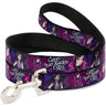 Dog Leash - Descendants Mal 3-Poses GOOD ISNT ALWAYS/Hearts/Dragons EASY Purples/Pinks