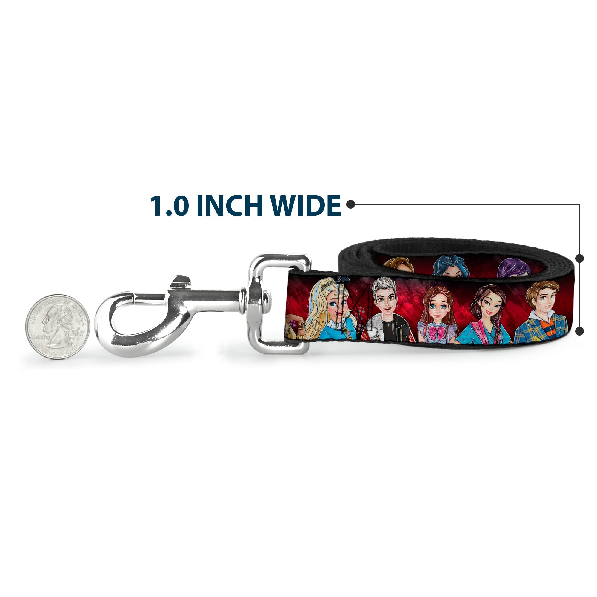 Dog Leash - Descendants 11-Character Group Pose Reds/Gray