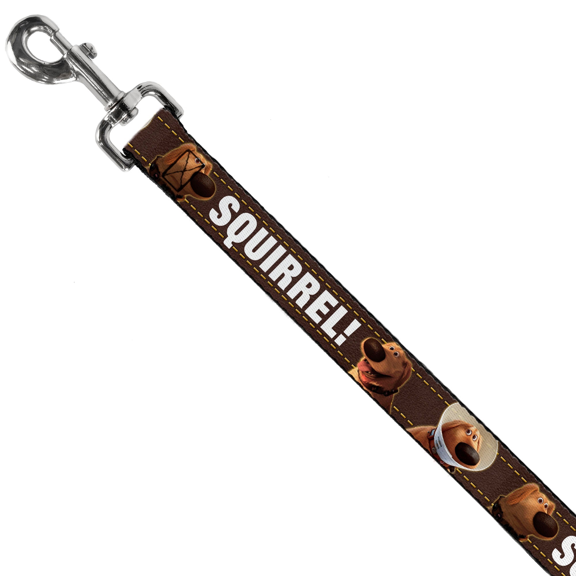 Dog Leash - Dug 3-Poses/SQUIRREL! Brown/Yellow/White